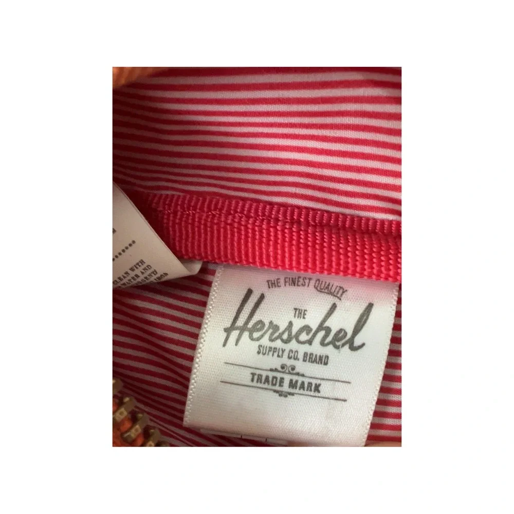 Herschel Supply Co. Orange & Navy Canvas Backpack‎ School Bag Bookbag Travel
